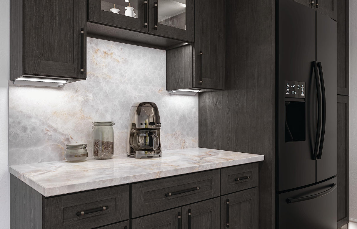 Task Lighting LP12QD4NDBBZ40 12-1/2" 400 Lumen Direct Voltage DV Lighted Power Strip, Bronze Finish, Black Receptacles, 4000K Cool White