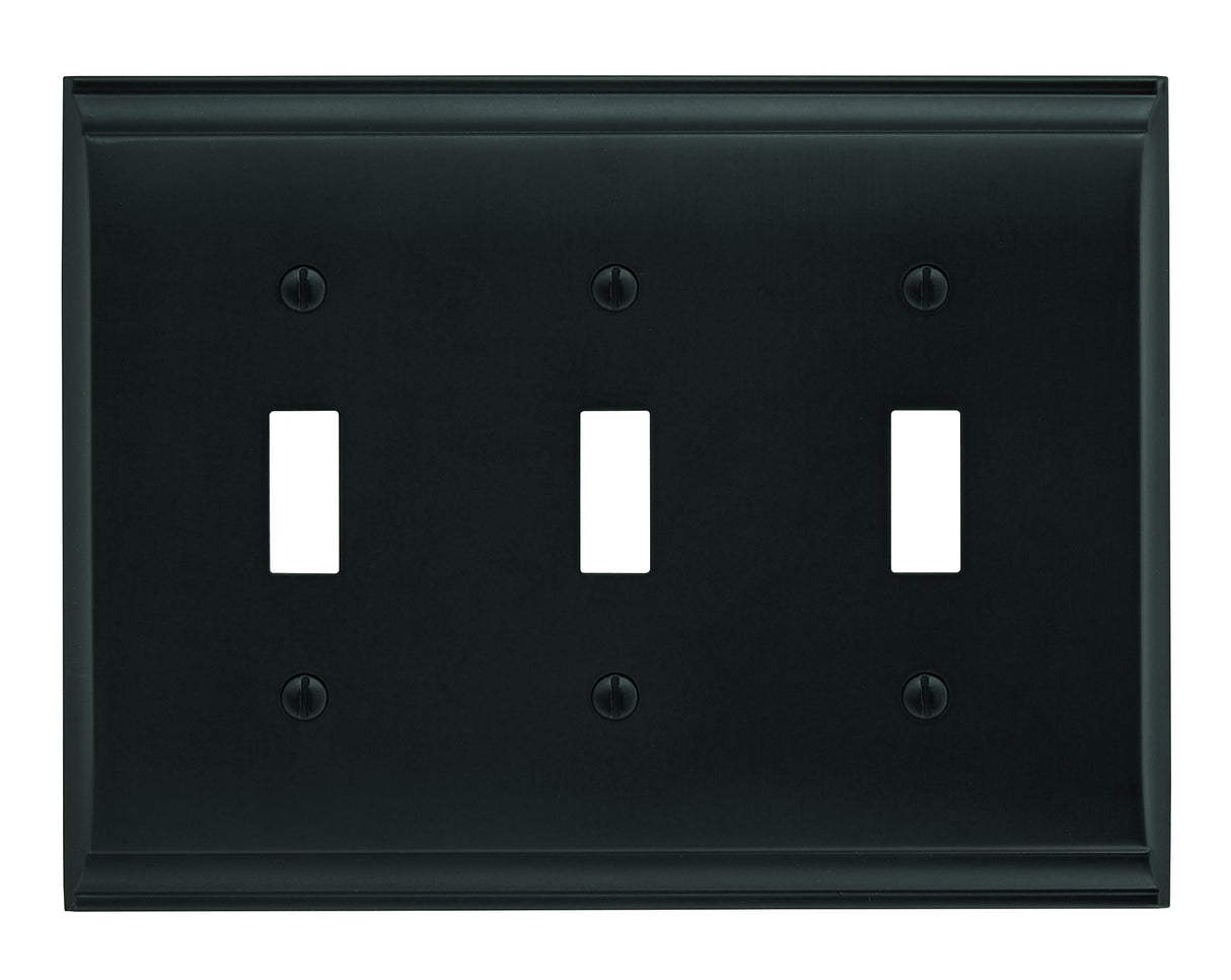 Amerock Wall Plate Black Bronze 3 Toggle Switch Plate Cover Candler 1 Pack Light Switch Cover