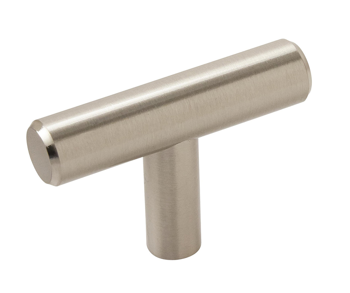 Amerock Cabinet Knob Sterling Nickel 1-15/16 inch (49 mm) Length Bar Pulls 1 Pack Drawer Knob Cabinet Hardware