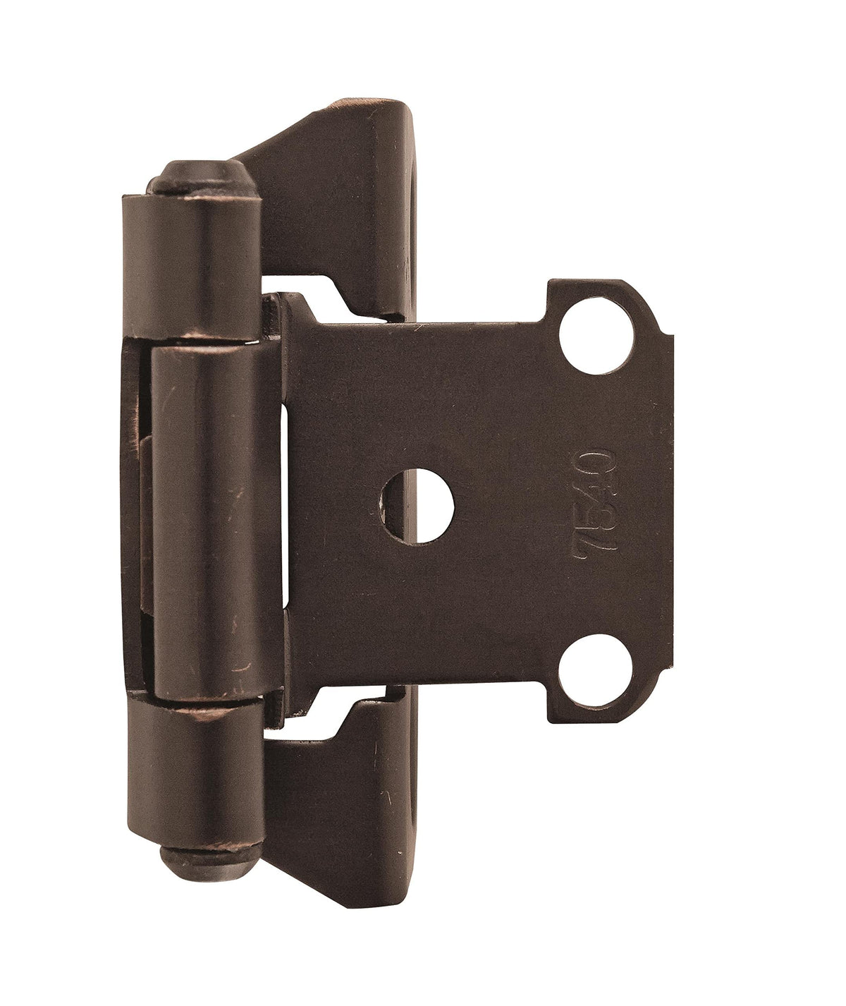 Amerock Cabinet Hinge 1/4 inch (6 mm) Overlay Hinge Oil Rubbed Bronze 2 Pack Self-Closing Hinge Partial Wrap Hinge Cabinet Door Hinge