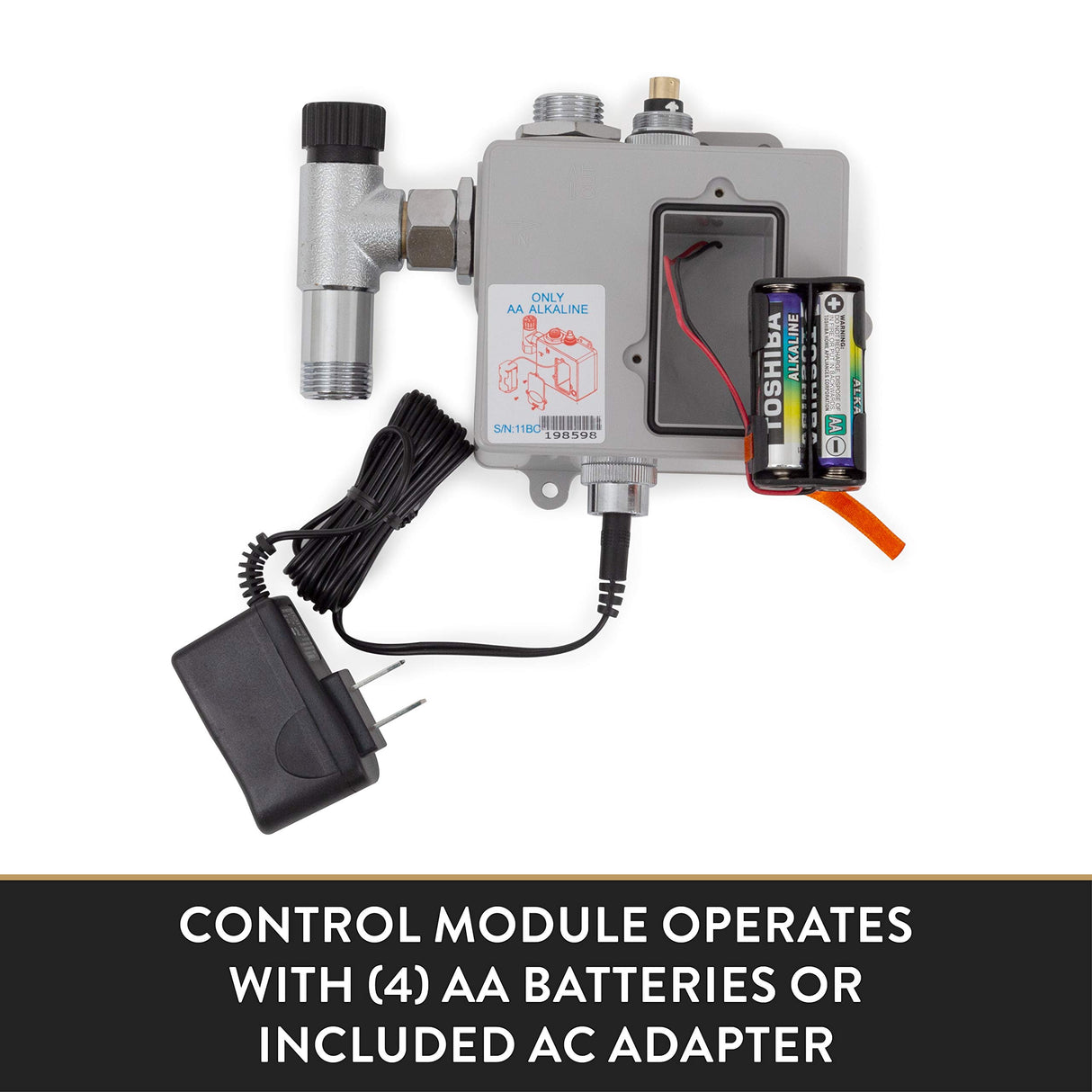 John Boos PBF-SEF3GLF Splash Mount-Hands Free 3" Goose Neck Faucet with Electronic Sensor for use PBHS-W-1410-1 and PBHS-W-1410-1-SSLR Hands Sinks