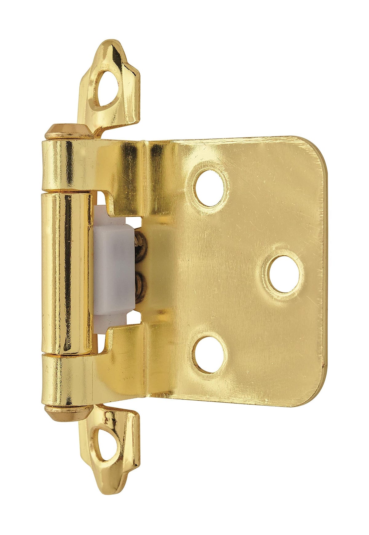 Amerock Cabinet Hinge Variable Overlay Hinge Polished Brass 2 Pack Self-Closing Hinge Face Mount Hinge Cabinet Door Hinge