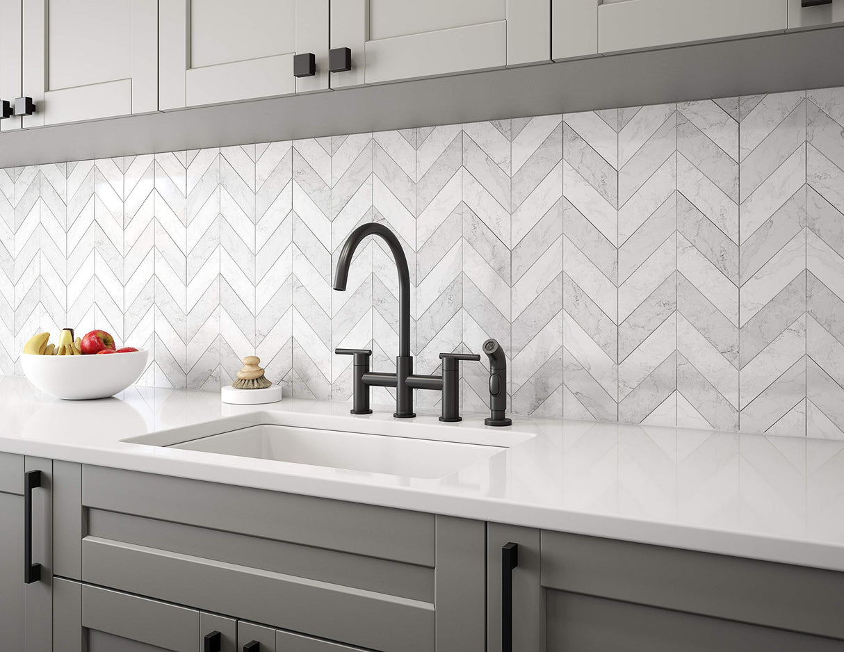 Gerber D424458BS Satin Black Parma Two Handle Bridge Faucet