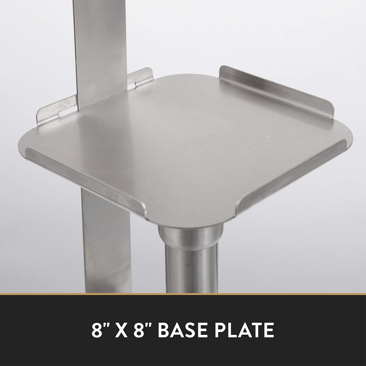 John Boos SDS-SB-3 Commercial Adjustable Stainless Steel Hand Sanitizer Jug Dispenser Holder/Stand, Maximum Height 52"