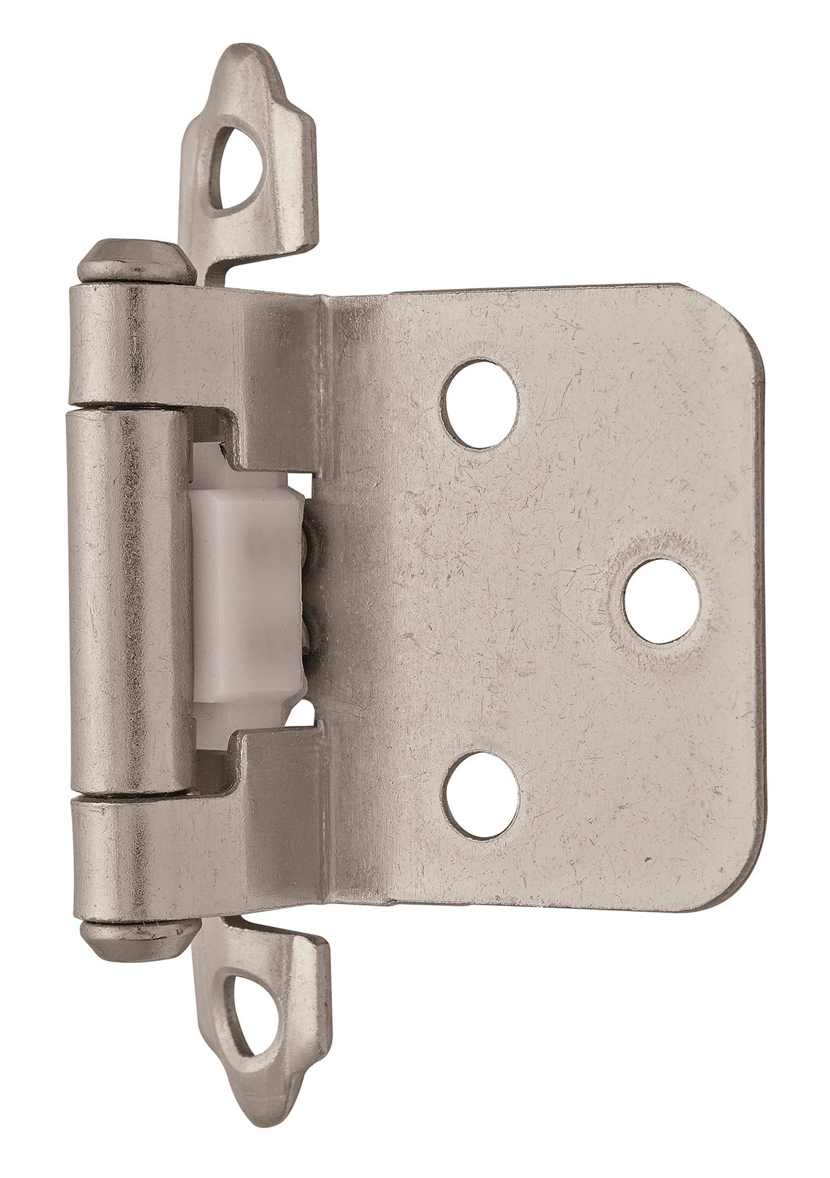 Amerock Cabinet Hinge Variable Overlay Hinge Satin Nickel 2 Pack Self-Closing Hinge Face Mount Hinge Cabinet Door Hinge