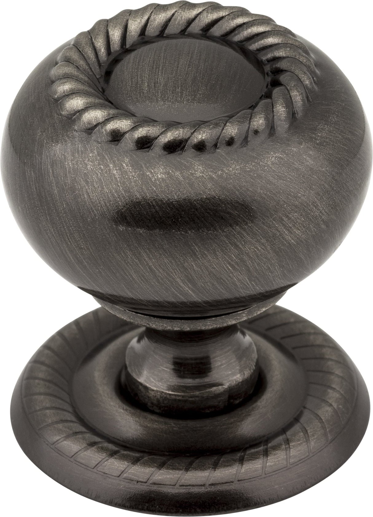 Jeffrey Alexander S6060DACM 1-1/4" Diameter Gun Metal Rope Rhodes Cabinet Knob