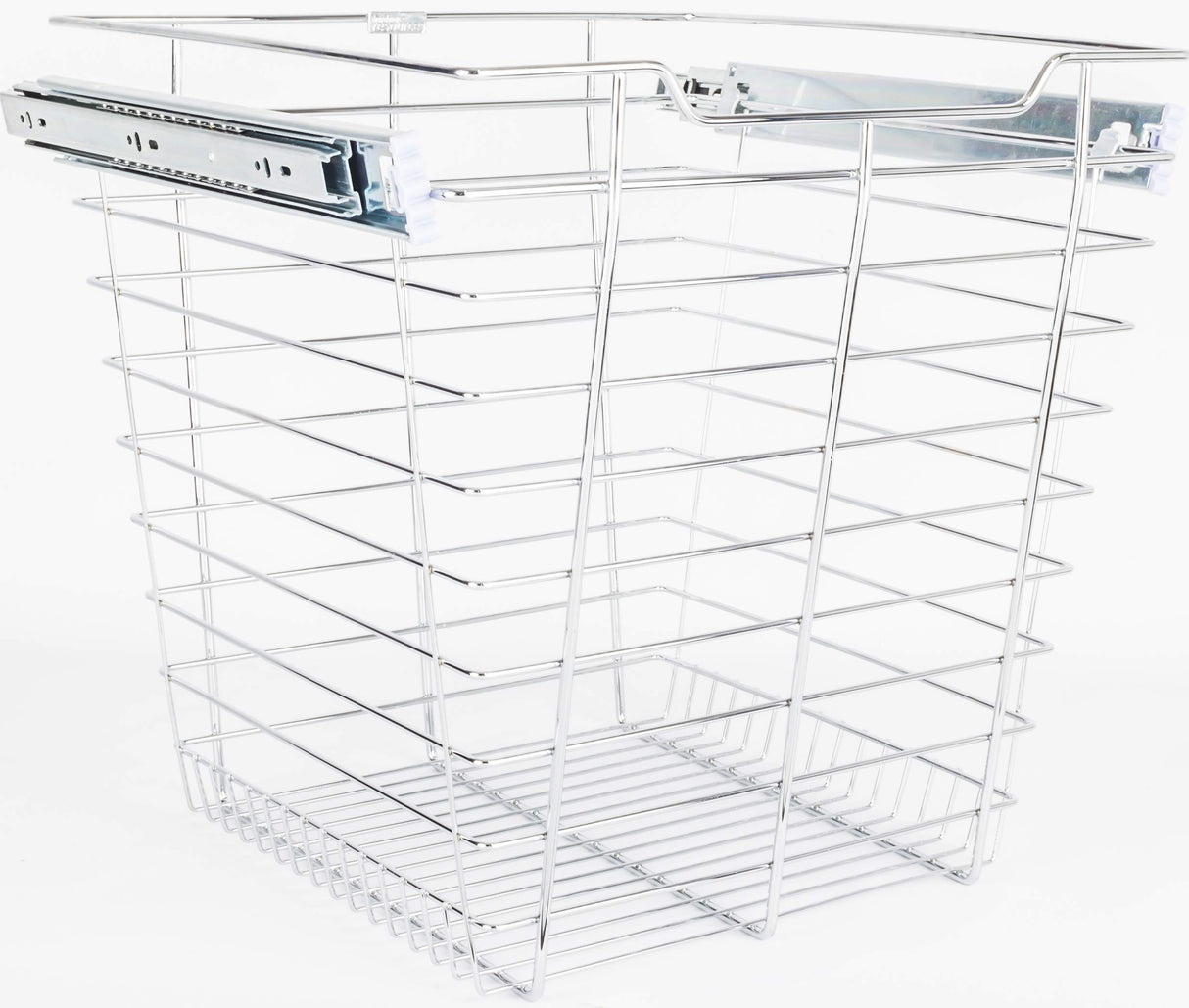 Hardware Resources POB1-161717SN Satin Nickel Closet Pullout Basket with Slides 16"D x 17"W x 17"H
