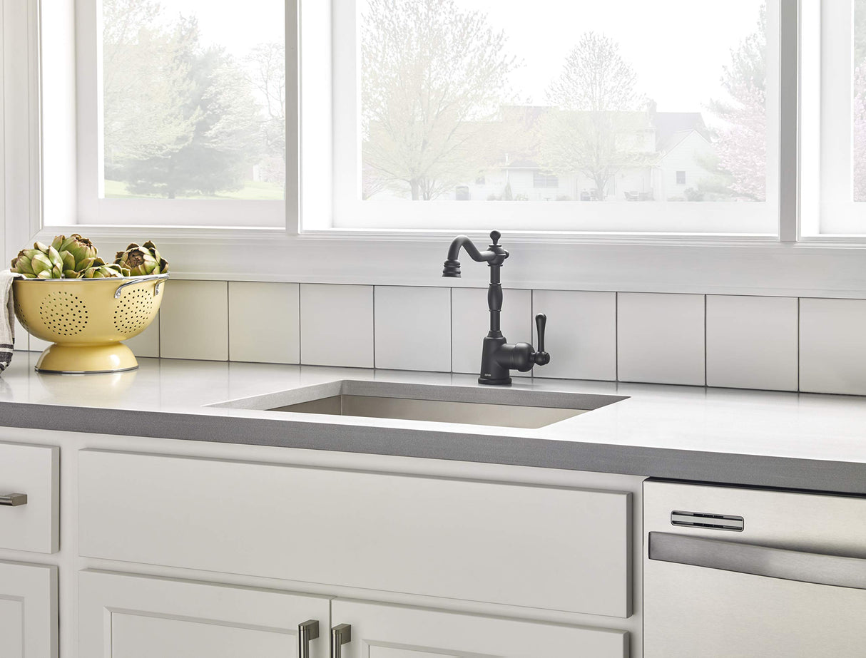 Gerber D150557BS Satin Black Opulence Single Handle Bar Faucet