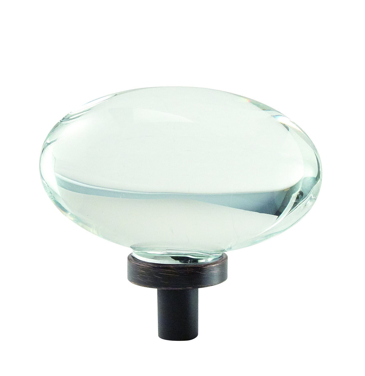 Amerock Cabinet Knob Clear/Oil-Rubbed Bronze 1-3/4 inch (44 mm) Length Glacio 1 Pack Drawer Knob Cabinet Hardware