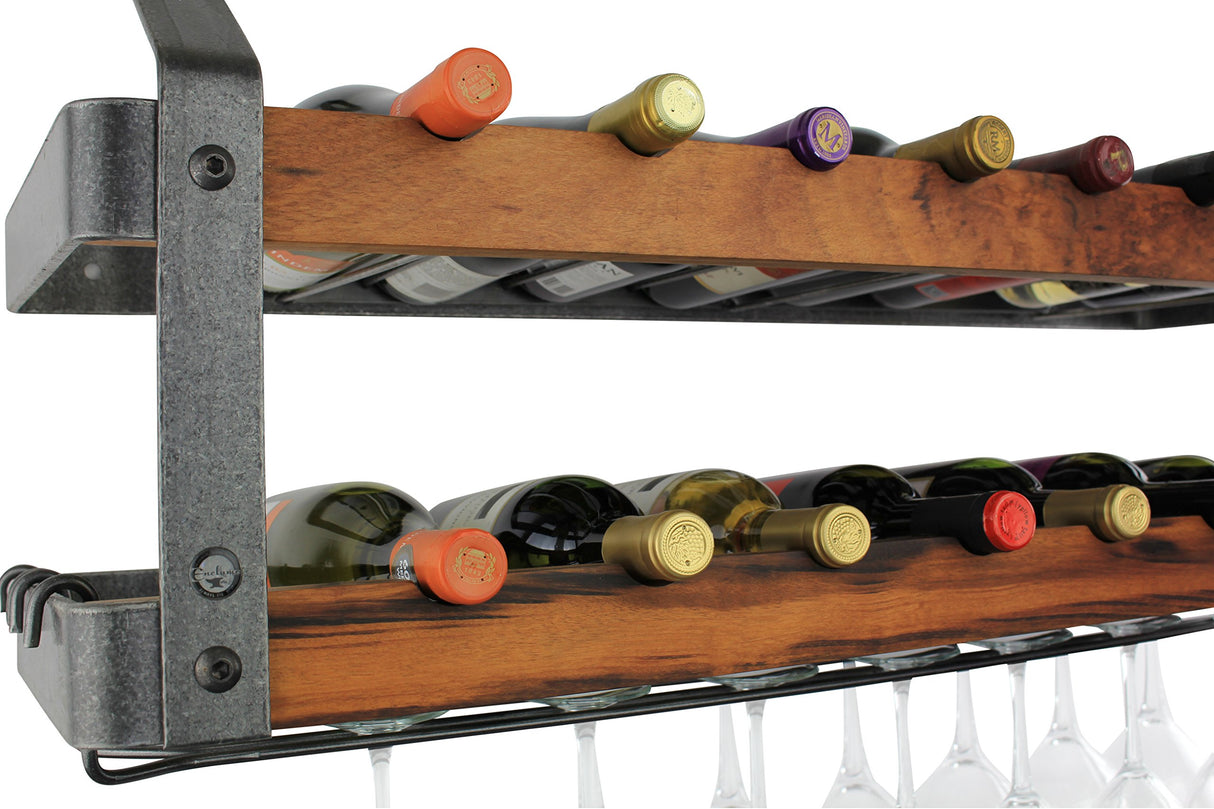 Enclume SWSR4 HS TW Signature 36" Bookshelf Double Wine Rack HS/Tigerwood (16 Bottles)