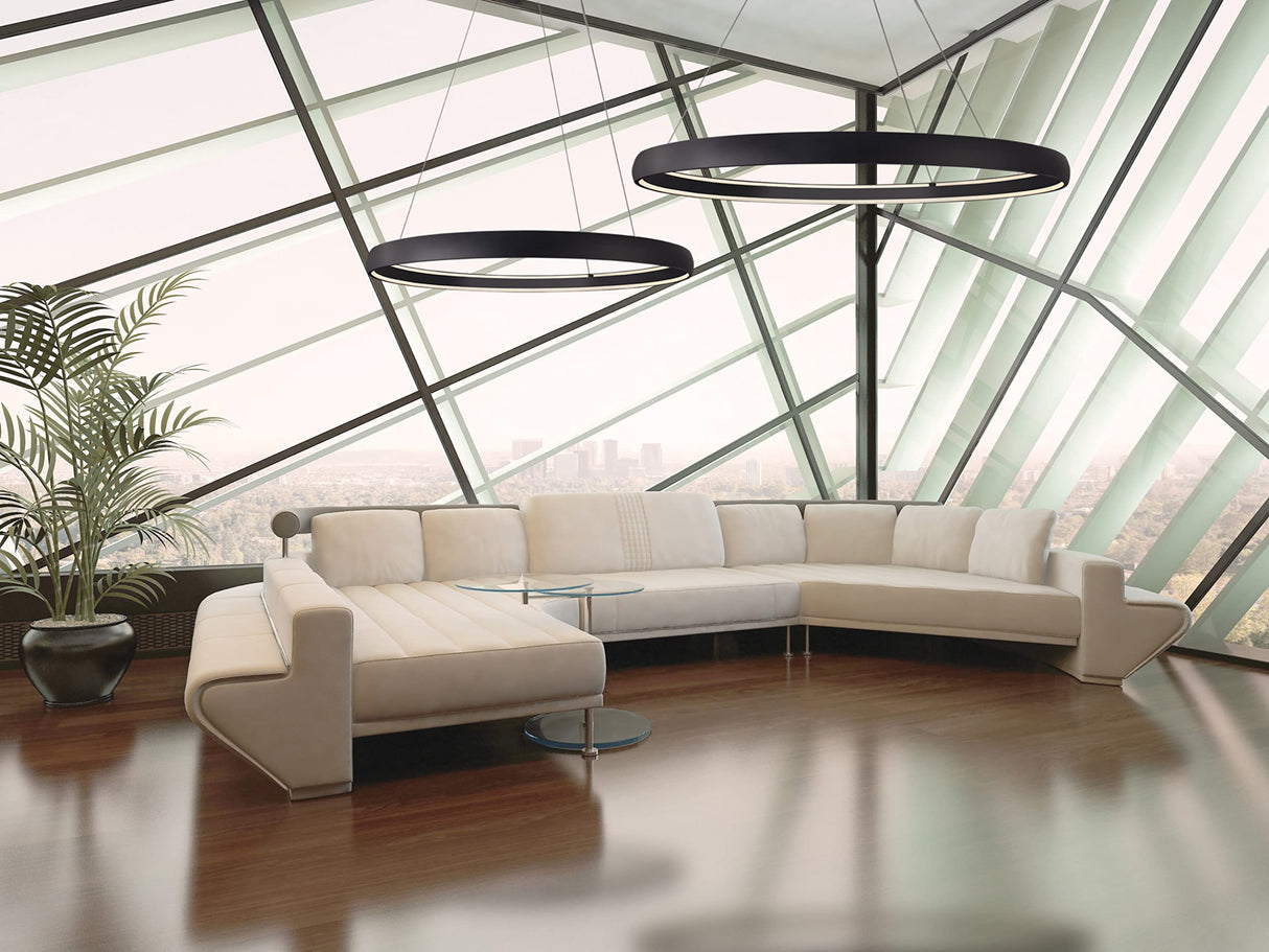 Kuzco PD22723-BS HALO 23" PD Brushed Silver 120V TRIAC/ELV LED 3000K 90CRI 62W