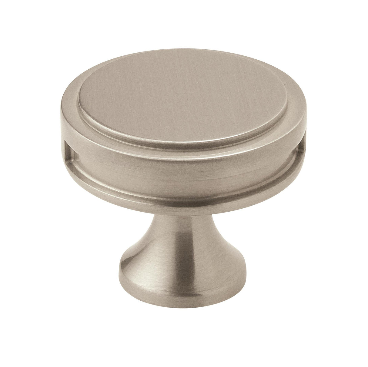 Amerock Cabinet Knob Satin Nickel 1-3/8 inch (35 mm) Diameter Oberon 1 Pack Drawer Knob Cabinet Hardware
