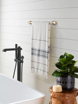 Amerock BH36013BBZ Golden Champagne Towel Bar 18 in (457 mm) Towel Rack Highland Ridge Bathroom Towel Holder Bathroom Hardware Bath Accessories