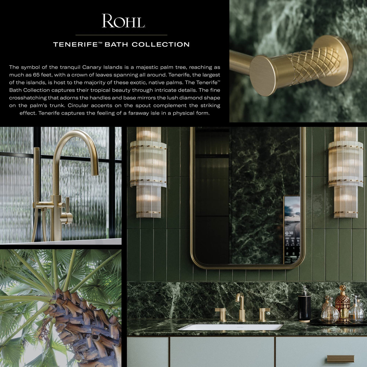 ROHL TE08D3LMMB Tenerife™ Widespread Lavatory Faucet With C-Spout