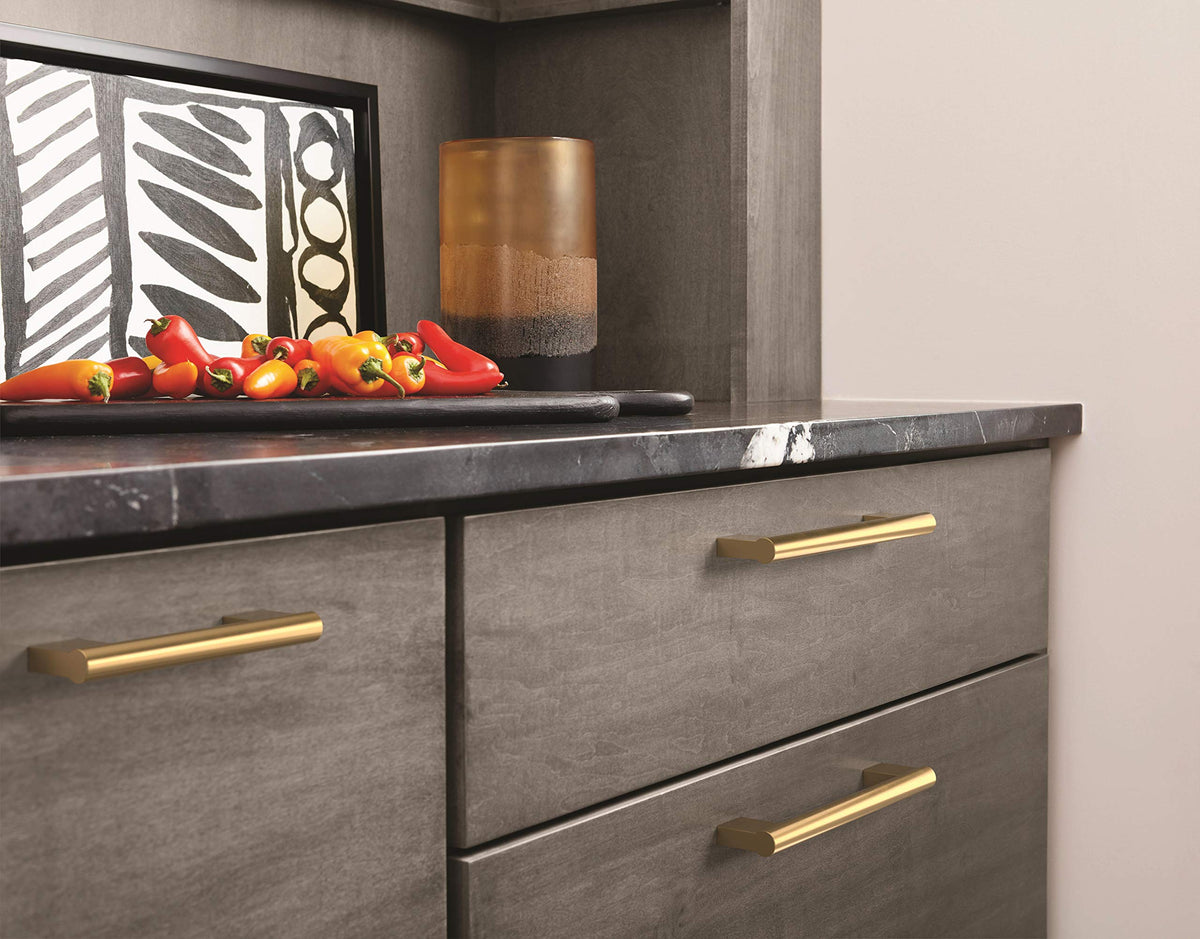 Amerock Cabinet Pull Champagne Bronze 5-1/16 inch (128 mm) Center-to-Center Versa 1 Pack Drawer Pull Cabinet Handle Cabinet Hardware