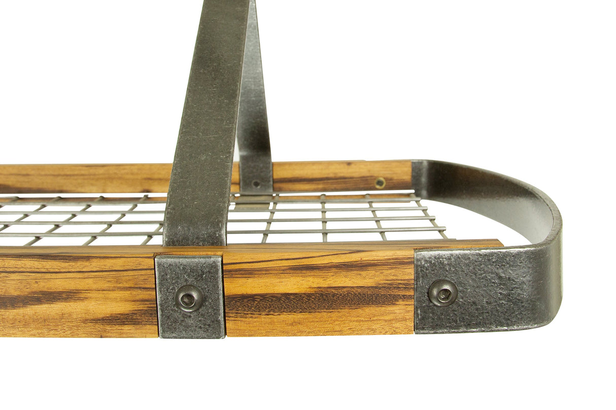 Enclume SPR1-45 HS TW Signature 45" Oval Ceiling Pot Rack w/ 18 Hooks HS/Tigerwood