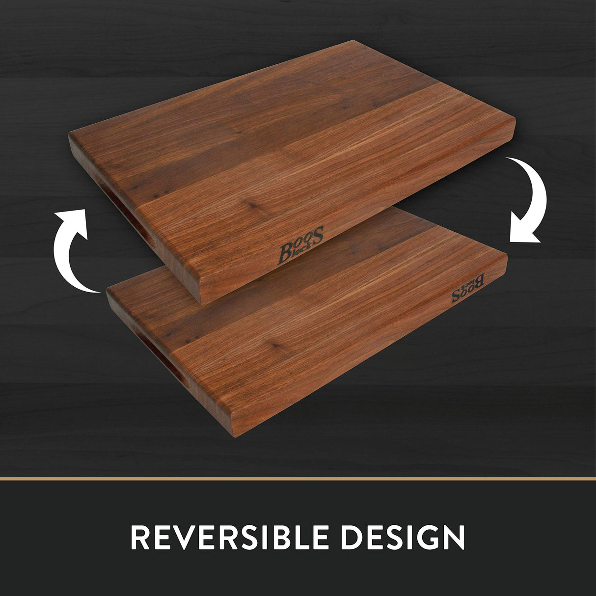 John Boos WAL-R01 Walnut Wood Cutting Board for Kitchen Prep, 1.5 Inch Thick, Edge Grain Rectangular Reversible Charcuterie Block, 18" x 12" 1.5" 18X12X1.5 WAL-EDGE GR-REV-