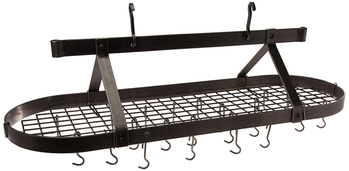 Enclume PR16CWG HS 48" Oval Ceiling Pot Rack w/ 24 Hooks HS