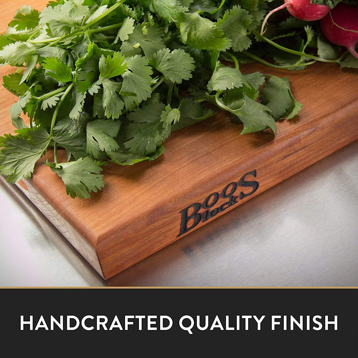 John Boos CHY-R02 Cherry Wood Cutting Board for Kitchen Prep, 1.5 Inch Thick, Large Edge Grain Rectangular Reversible Charcuterie Block, 24" x 18" 1.5" 24X18X1.5 CHY-EDGE GR-REV-