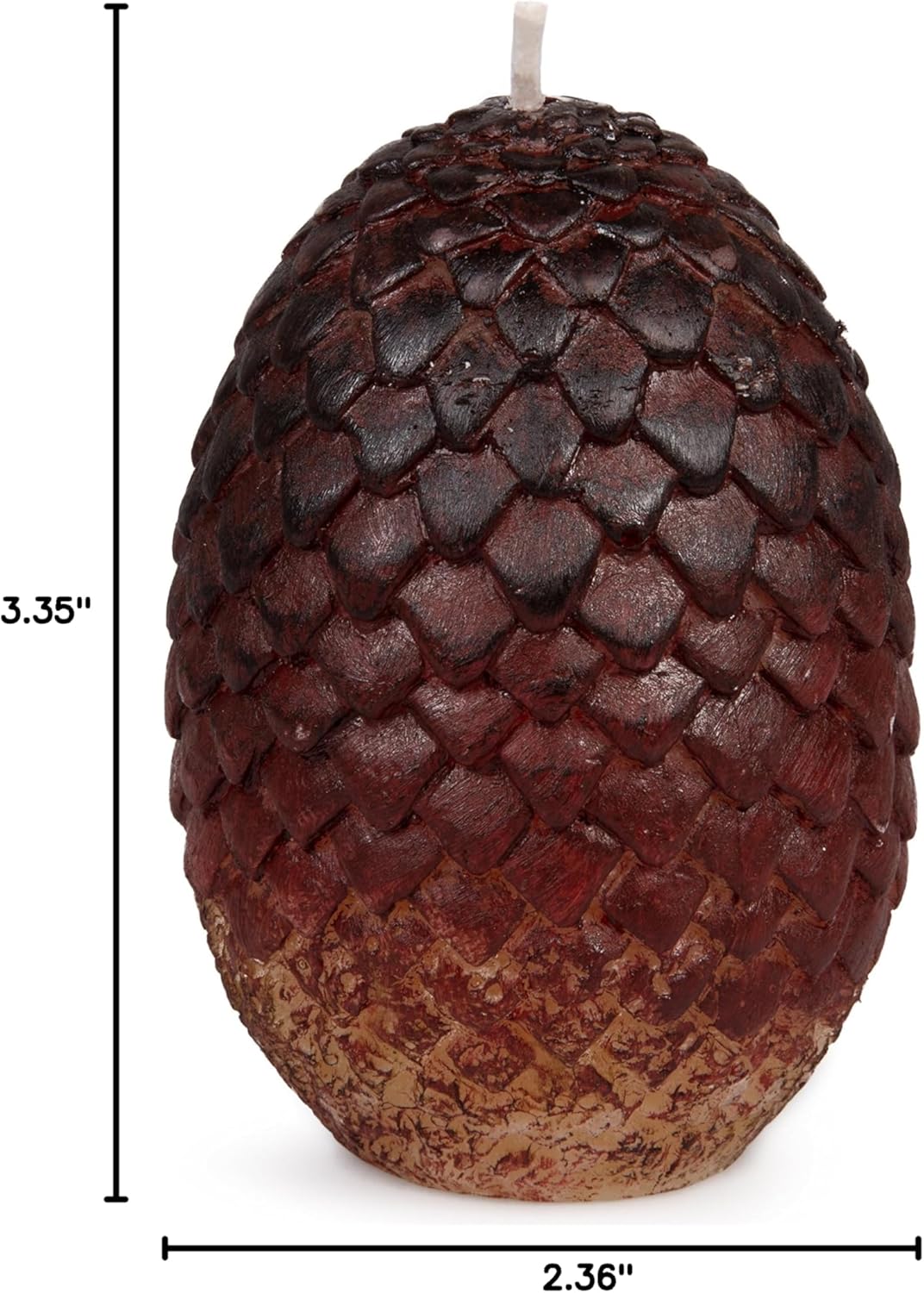 Game of Thrones Dragon Egg Replica Candles Set of 3, Unscented - Officially Licensed - Gift for GoT & House of The Dragon Fans, Men, Women, Adults - 2.5" Each