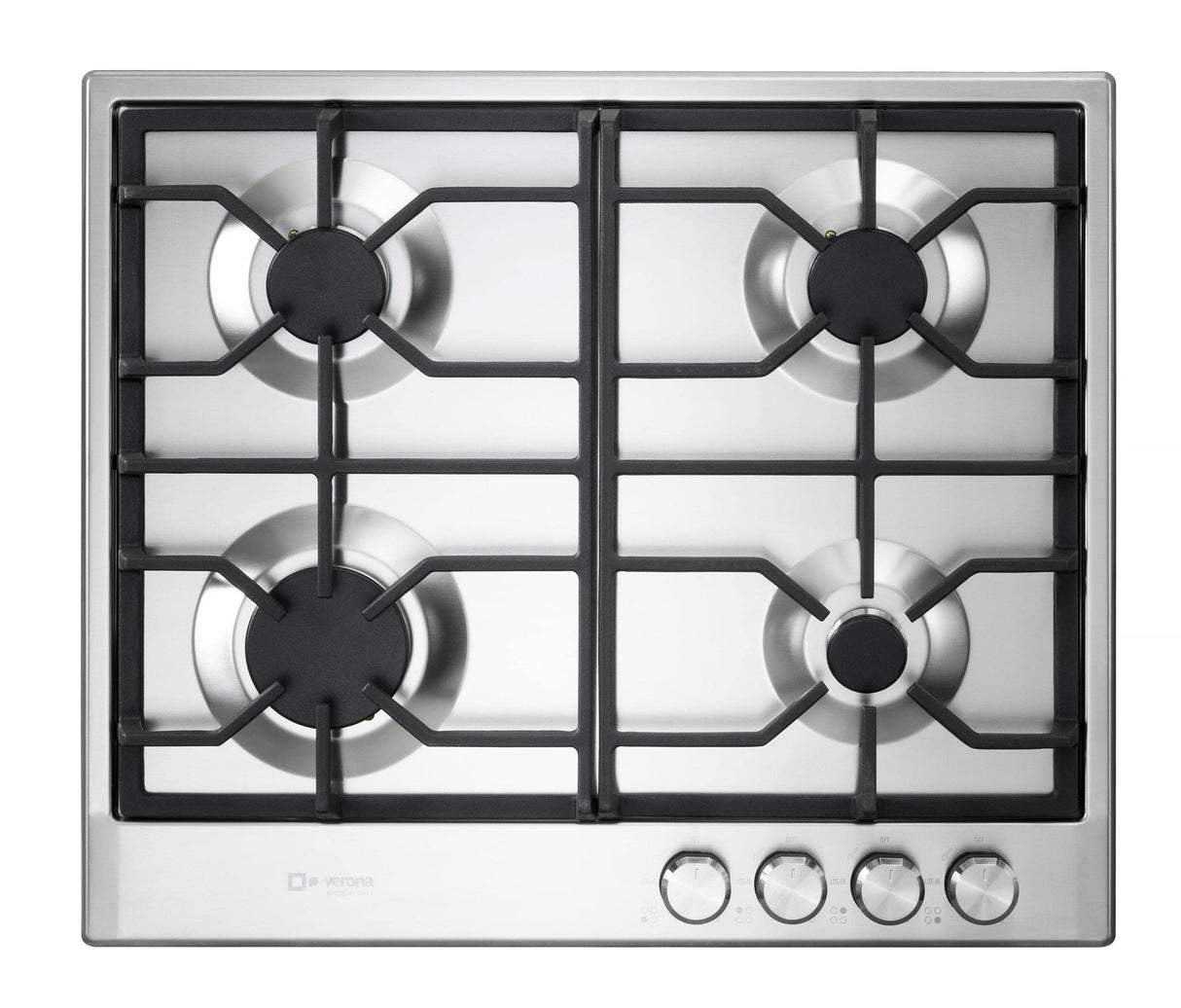 Verona VDGCT424FSS Verona 24" Designer Gas Cooktop-Brass Burners SS
