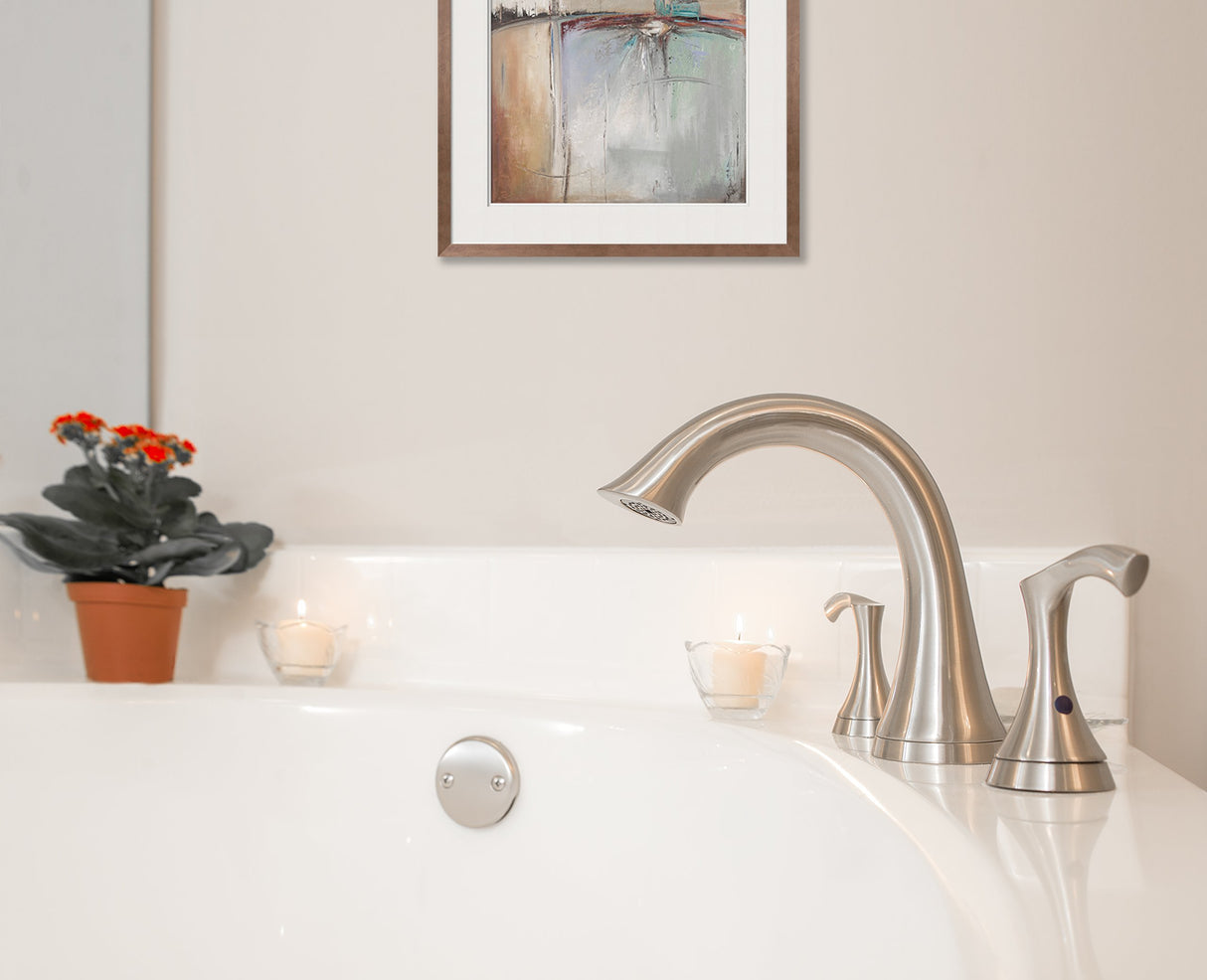 Gerber D300922BNT Brushed Nickel Antioch Three Piece Roman Tub Trim Kit