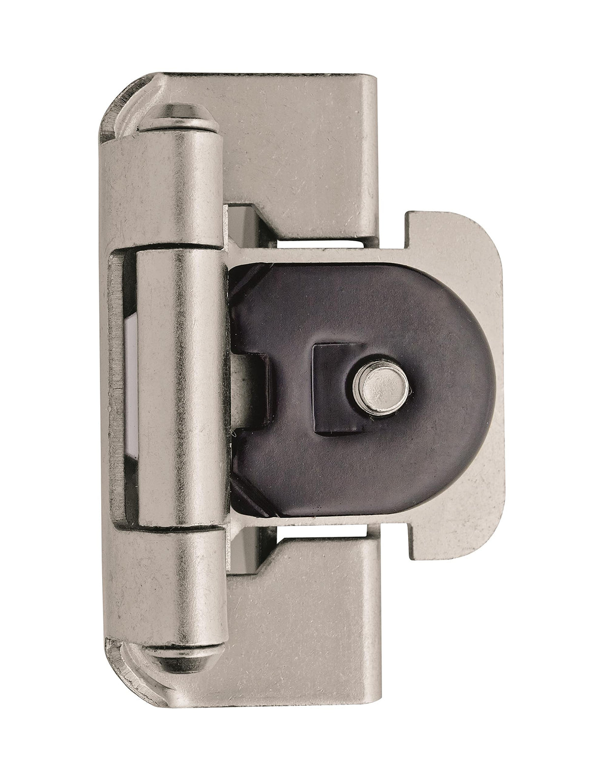 Amerock Double Demountable Cabinet Hinge 1/2 inch (13 mm) Overlay Hinge Satin Nickel 2 Pack Self-Closing Hinge Cabinet Door Hinge