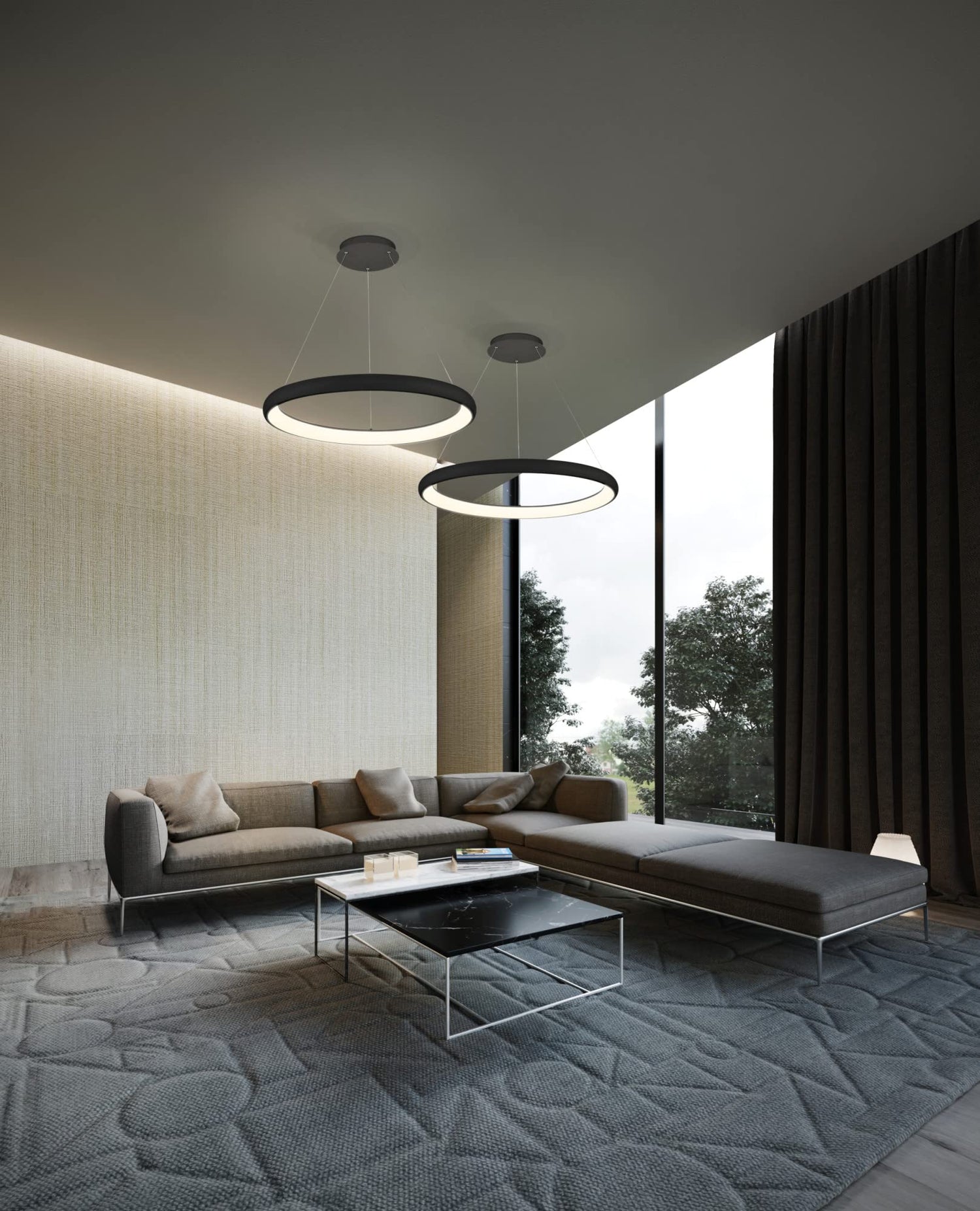 Kuzco PD82724-WH CORTANA 24" PD White 120V TRIAC/ELV LED 3000K 90CRI 42W