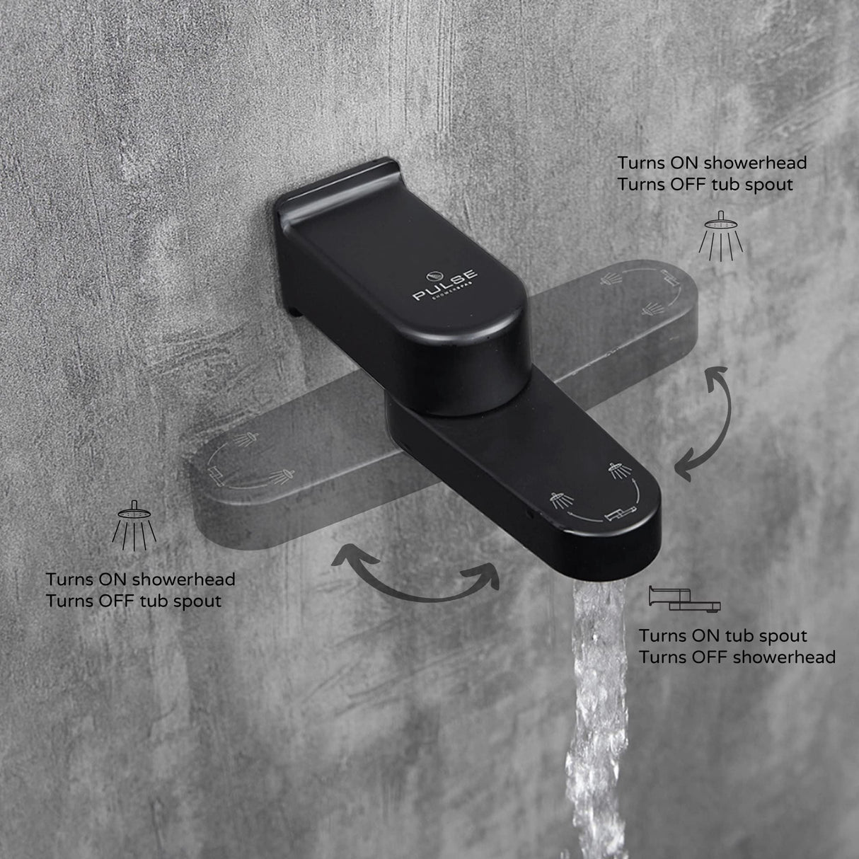 PULSE ShowerSpas 3011-TS-BN Fold Away Tub Spout and Diverter, 1/2" NPT Connection, Brushed-Nickel