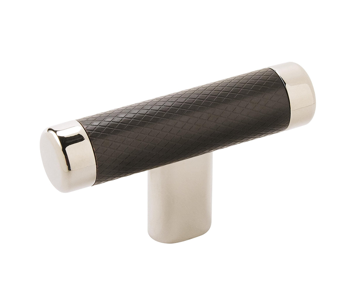 Amerock Cabinet Knob Polished Nickel/Black Bronze 2-5/8 inch (67 mm) Length Esquire 1 Pack Drawer Knob Cabinet Hardware