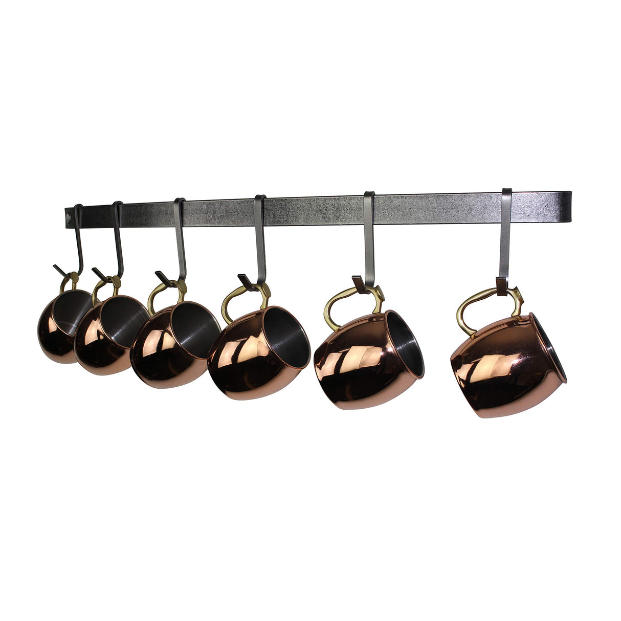 Enclume MR1 HS 30" Moscow Mule Mug Wall Rack w/ 6 Hooks HS