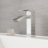 VIGO Satro 7 inch H Single Hole Single Handle Single Hole Bathroom Faucet in Chrome - Bathroom Sink Faucet VG01015CH