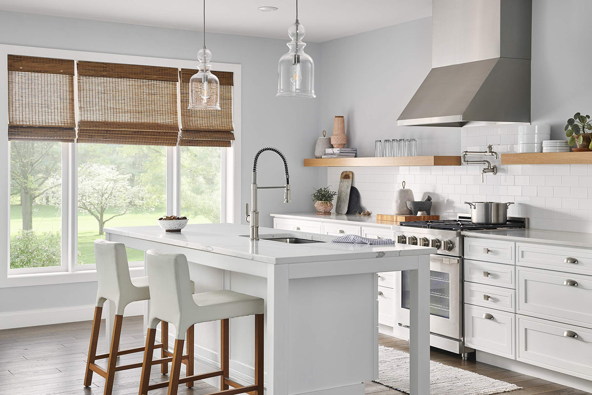 Gerber D455237SS Stainless Steel Kinzie Pre-rinse Single Handle Spring Spout KITC...