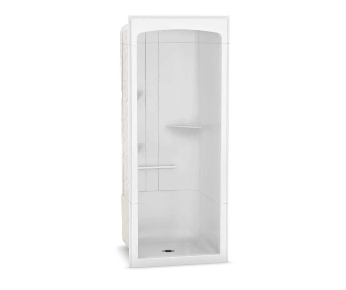 MAAX 105918-S-000-001- Camelia SHR-3636 Acrylic Alcove Center Drain Three-Piece Shower in White