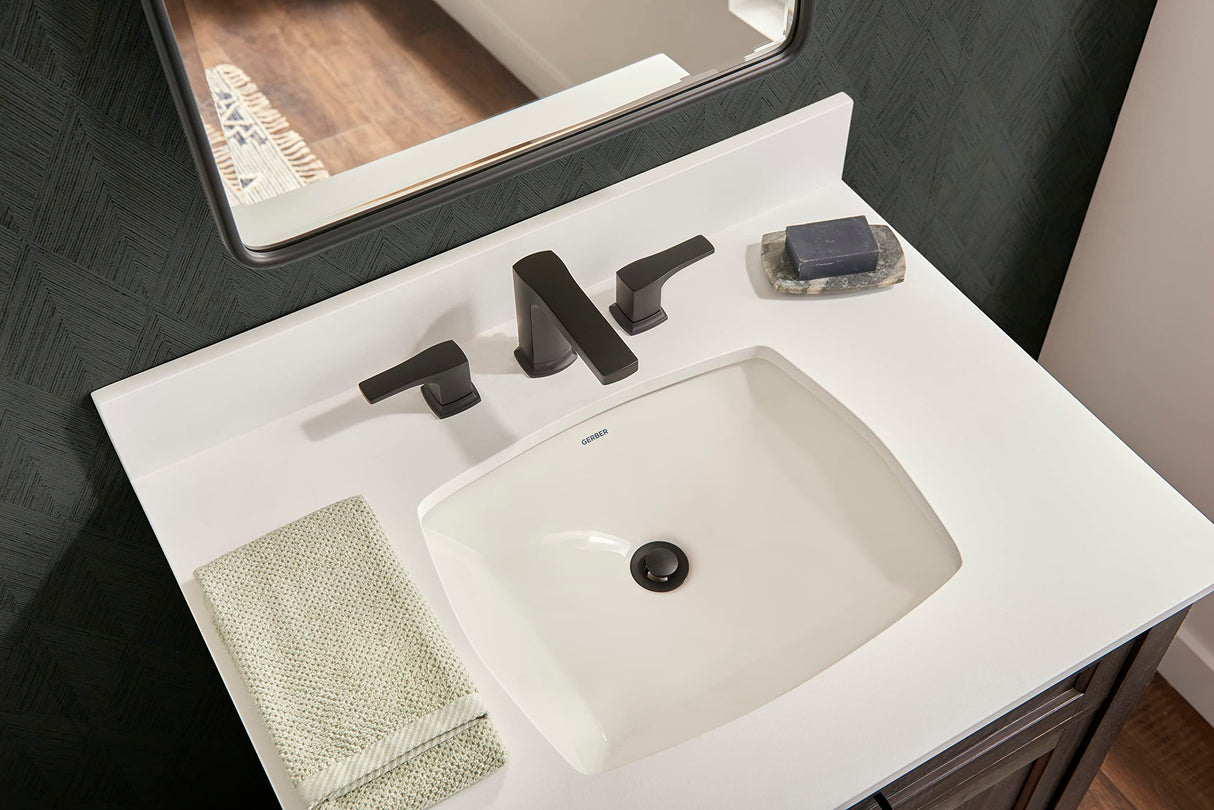 Gerber D304170BS Tribune Two Handle Widespread Bathroom Faucet - Satin Black