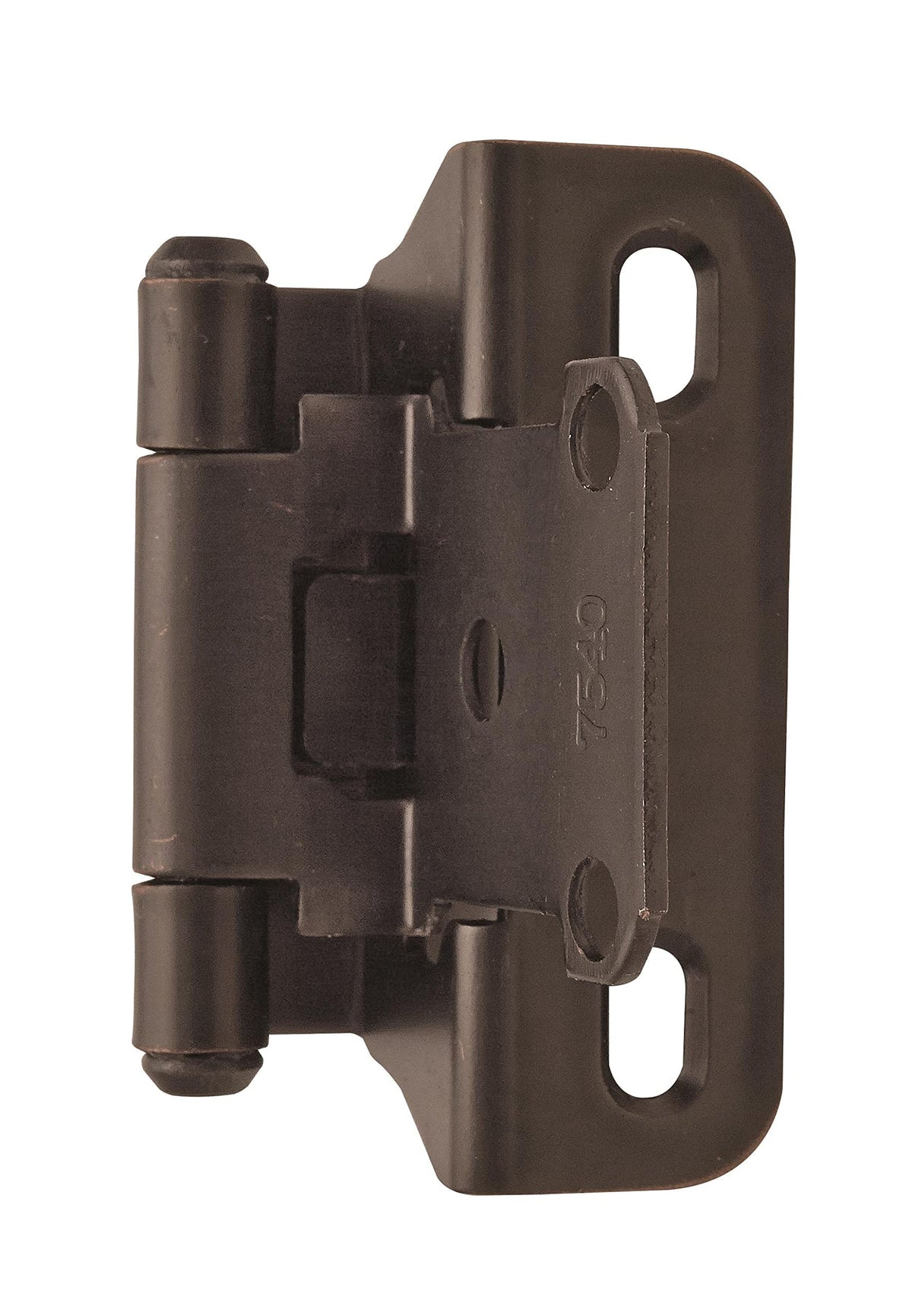 Amerock Cabinet Hinge 1/4 inch (6 mm) Overlay Hinge Oil Rubbed Bronze 2 Pack Self-Closing Hinge Partial Wrap Hinge Cabinet Door Hinge