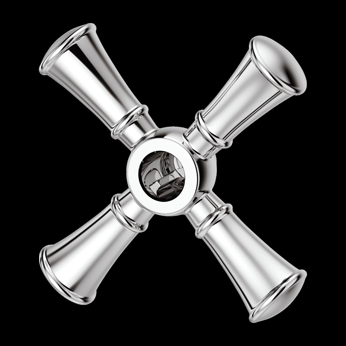 Tisbury Single Cross Handle for Slide Bar Kit in Polished Chrome