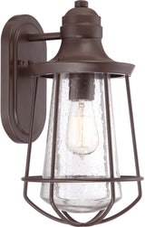 Quoizel MRE8408WT Marine Vintage Industrial Outdoor Lantern Wall Sconce, 1-Light, 100 Watts, Western Bronze (15" H x 9" W)