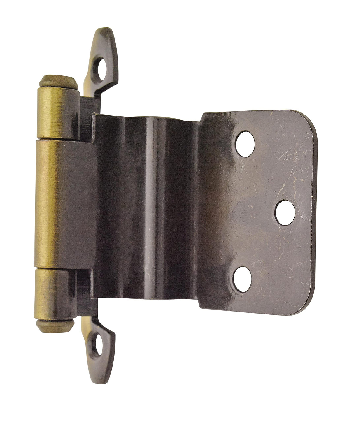 Amerock Cabinet Hinge 3/8 inch (10 mm) Inset Hinge Antique Brass 2 Pack Self-Closing Hinge Face Mount Hinge Cabinet Door Hinge