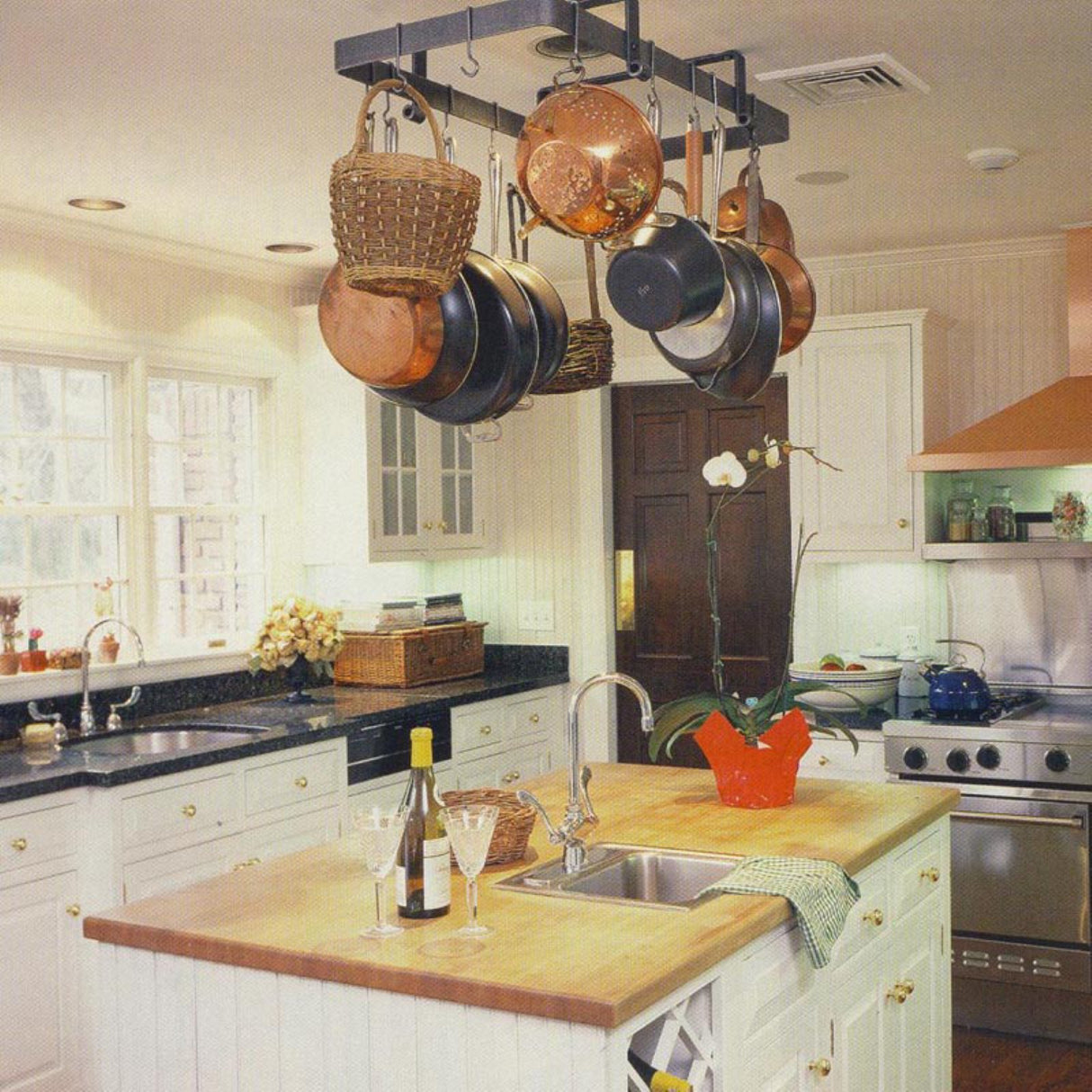 Enclume PR13WG CH 37" Low Ceiling Rectangle Pot Rack w/ 18 Hooks CH