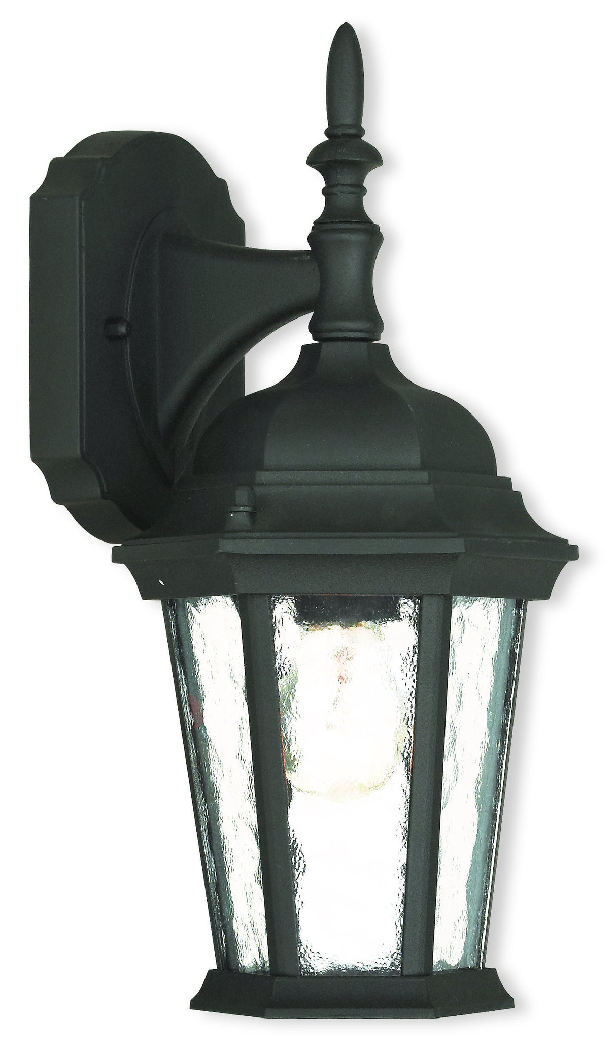 Livex Lighting 75460-14 Traditional One Light Outdoor Wall Lantern from Hamilton Collection Finish, Textured Black