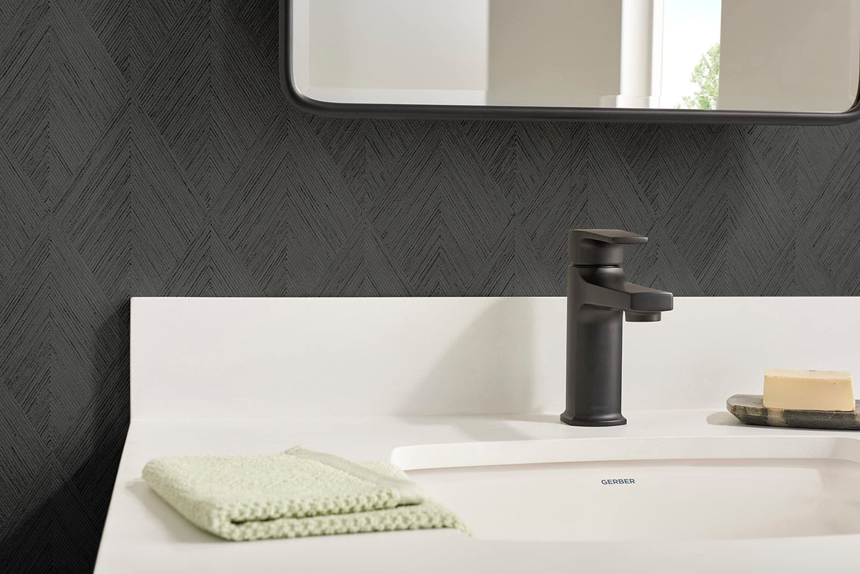 Gerber D225070BS Tribune Single Handle Bathroom Faucet - Satin Black