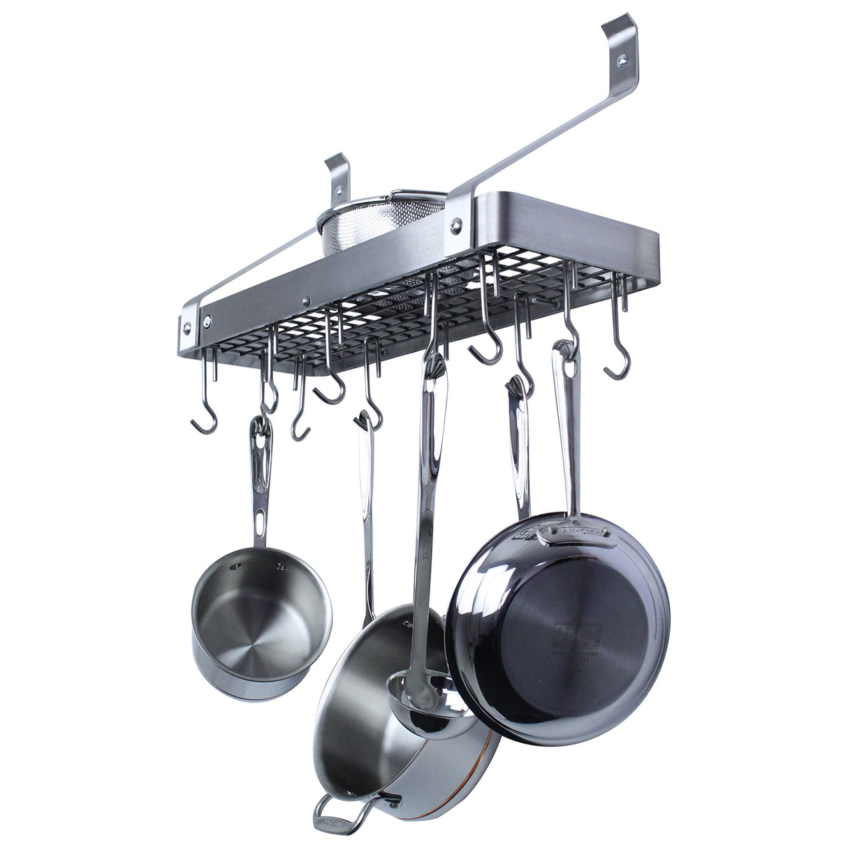 Enclume PR8BF-24 SS 24" Bookshelf Rack w/Straight Arms & 12 Hooks SS