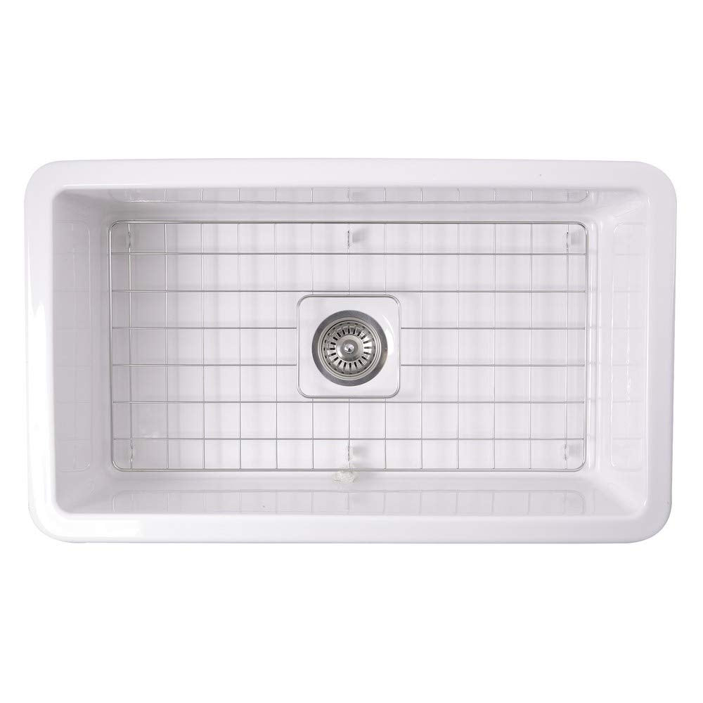 Nantucket Sinks 32-Inch Undermount Fireclay Kitchen Sink Wellfleet-3218W