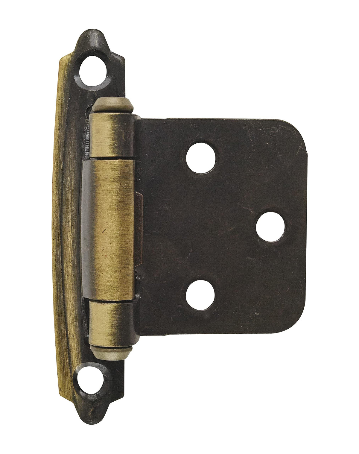 Amerock Cabinet Hinge Variable Overlay Hinge Antique Brass 2 Pack Self-Closing Hinge Face Mount Hinge Cabinet Door Hinge