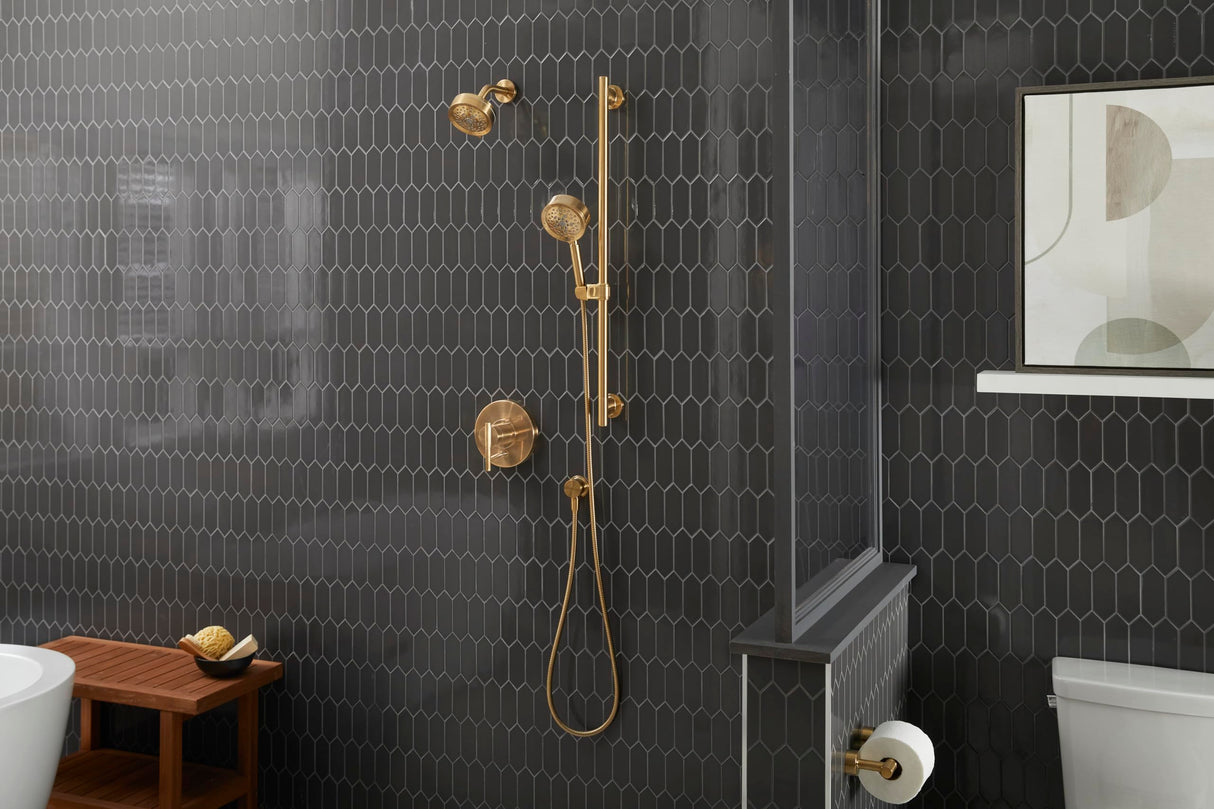 Gerber D460055BB Brushed Bronze Parma 4 1/2" 5-function Showerhead, 2.0GPM
