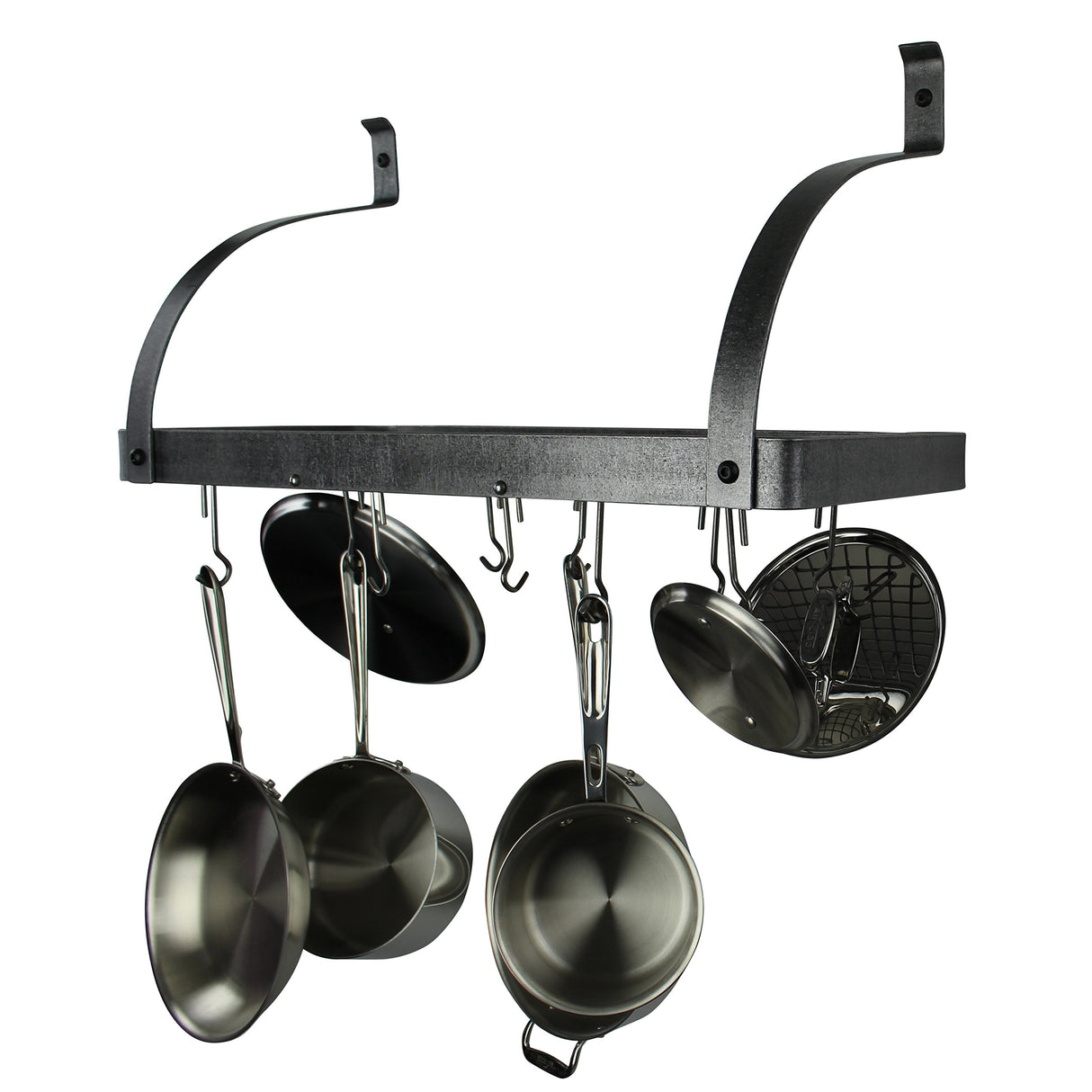 Enclume PR8AC-30 HS 30" Deep Bookshelf Rack w/Curved Arms & 12 Hooks HS