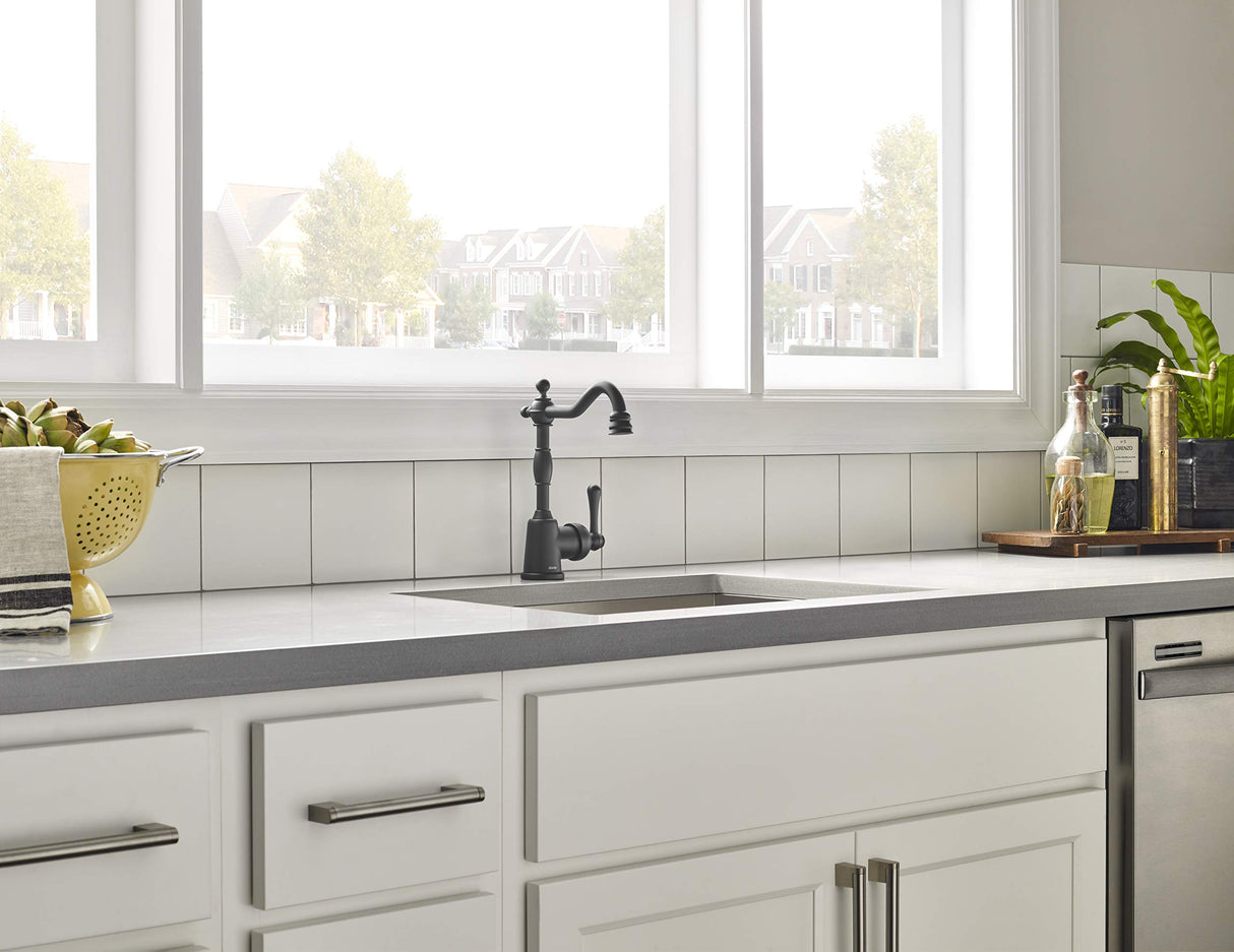 Gerber D150557BS Satin Black Opulence Single Handle Bar Faucet