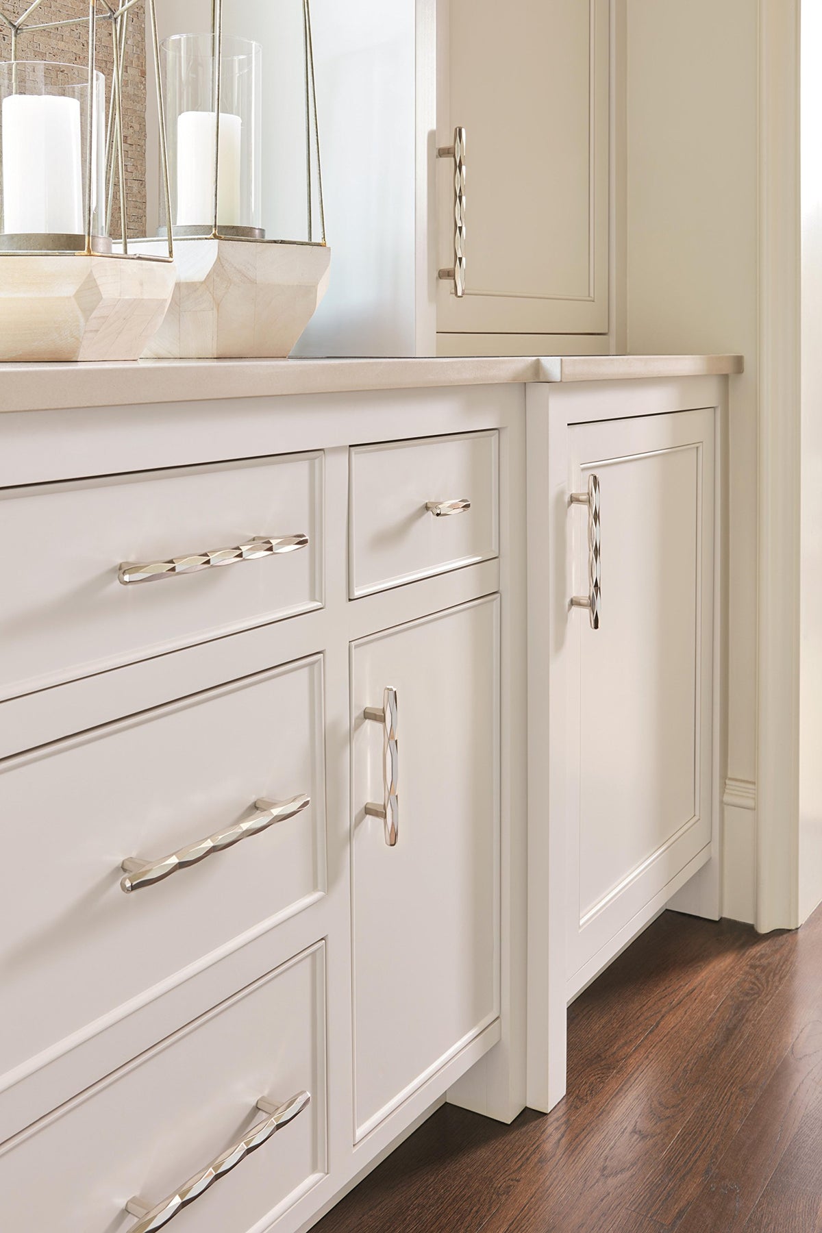 Amerock Cabinet Pull Polished Nickel 6-5/16 inch (160 mm) Center to Center St. Vincent 1 Pack Drawer Pull Drawer Handle Cabinet Hardware