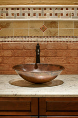 Premier Copper Products VO17WDB Oval Wired Rimmed Vessel Hammered Copper Sink, Oil Rubbed Bronze